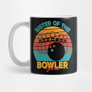 Sister Of The Birthday Bowler Kid Boy Girl Bowling Party Mug